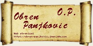 Obren Panjković vizit kartica